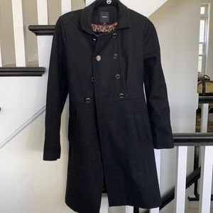 Express Black Dress Coat